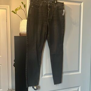 High Rise Faded Black Pop Skinny Jeans
